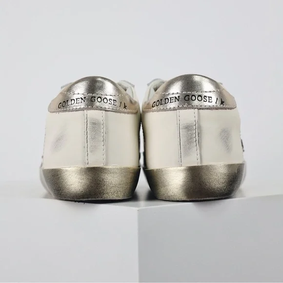 Golden Goose Cream and Silver Sneakers - Picture 7 of 9